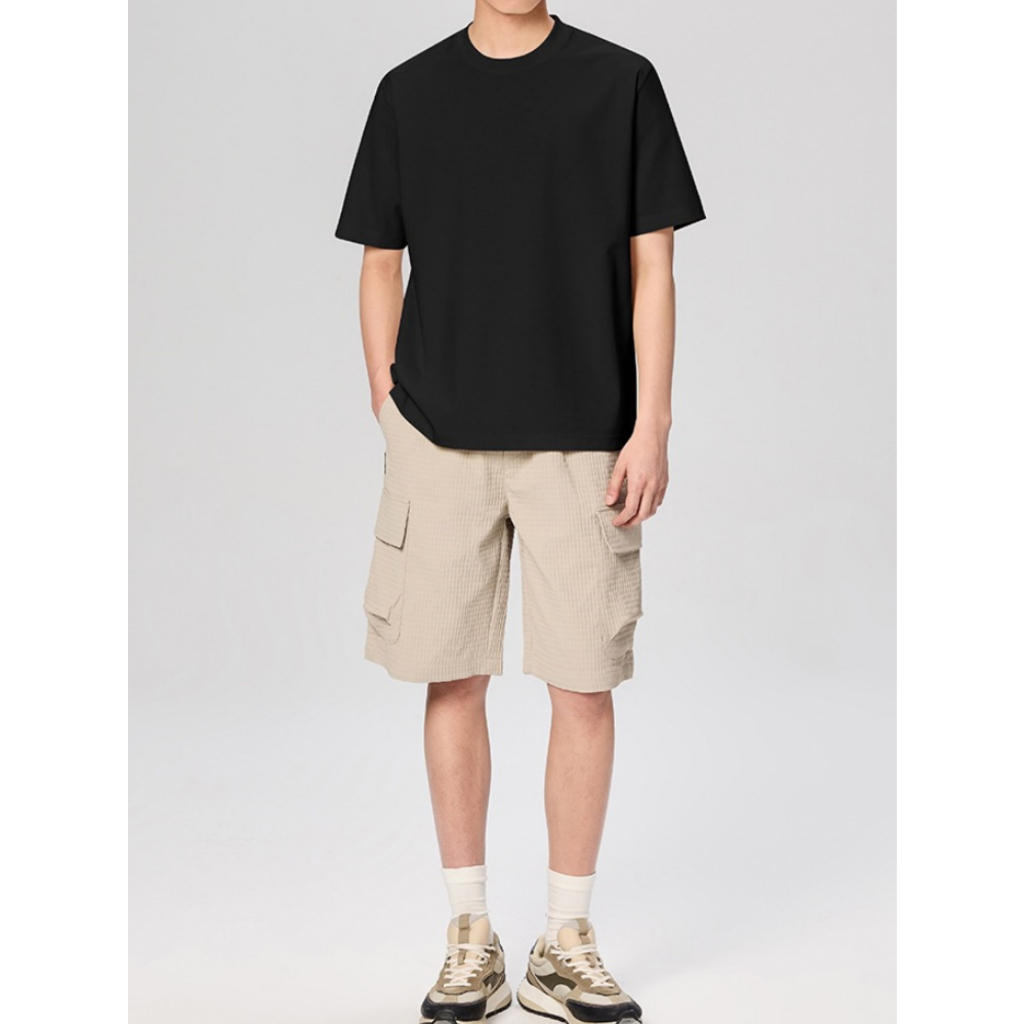 Camiseta Lisa Básica Masculina Manga Curta 100% algodão Malha 30.1 panteada Camiseta Basica