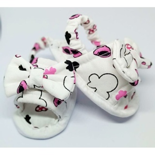 Sandália em tecido para bebe  Minnie em Oferta na Shopee