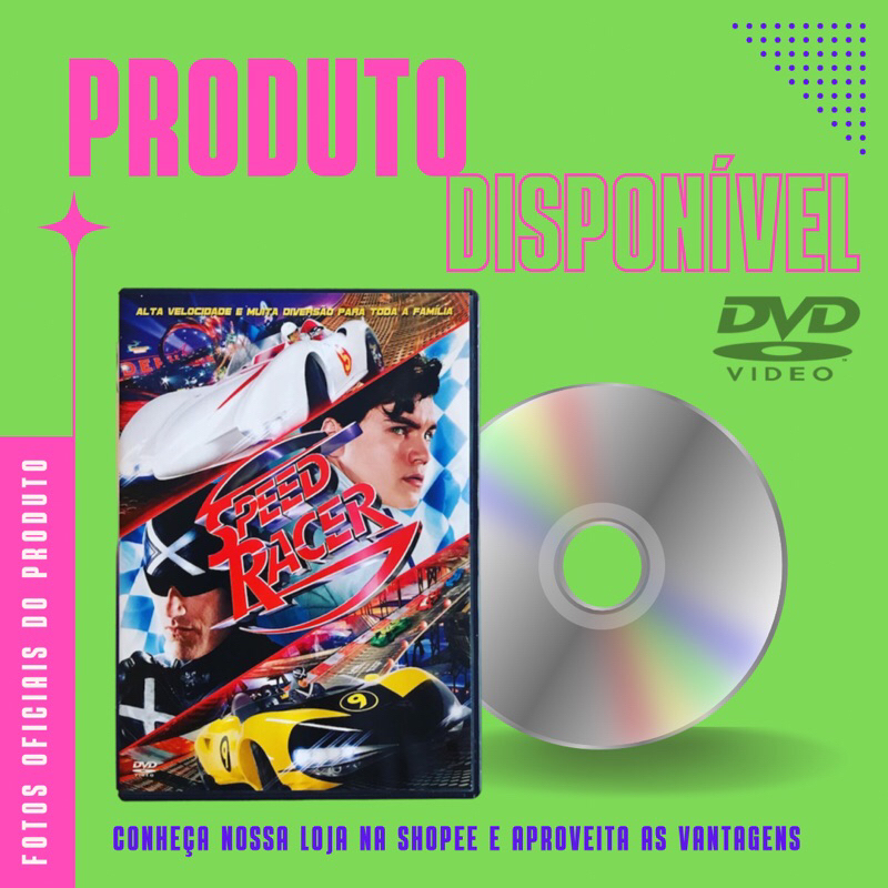 DVD FILME SPEED RACER - Com: Emile Hirsch, Christina Ricci, Susan Sarando