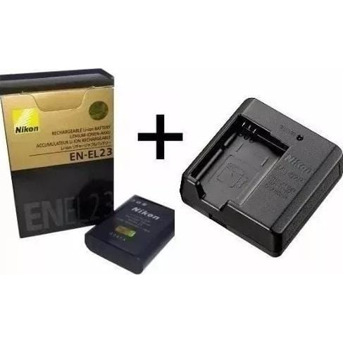 kit bateria Nikon P600 En-el23+carregador mh-67 com cabo de força Coolpix