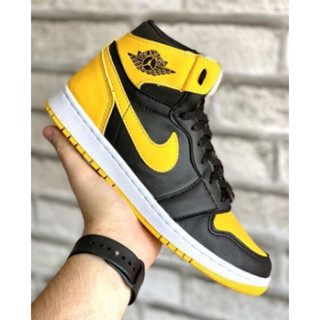 Tênis Retrô 4 Masculino Esportivo Preto/Amarelo