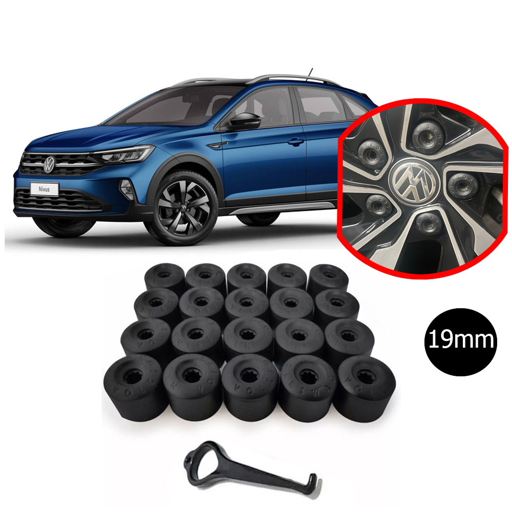 20 Capa Parafusos Roda Vw T-cross Nivus Virtus Jetta Polo 19mm