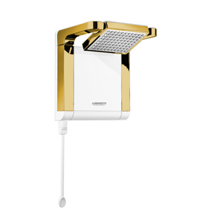 Chuveiro Lorenzetti Acqua Star - Branco com Dourado em Oferta na Shopee