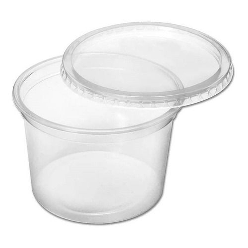 Potes Descartáveis Redondos com Tampa Transparente 25 unidades 140ml; 250ml; 500ml; 750ml