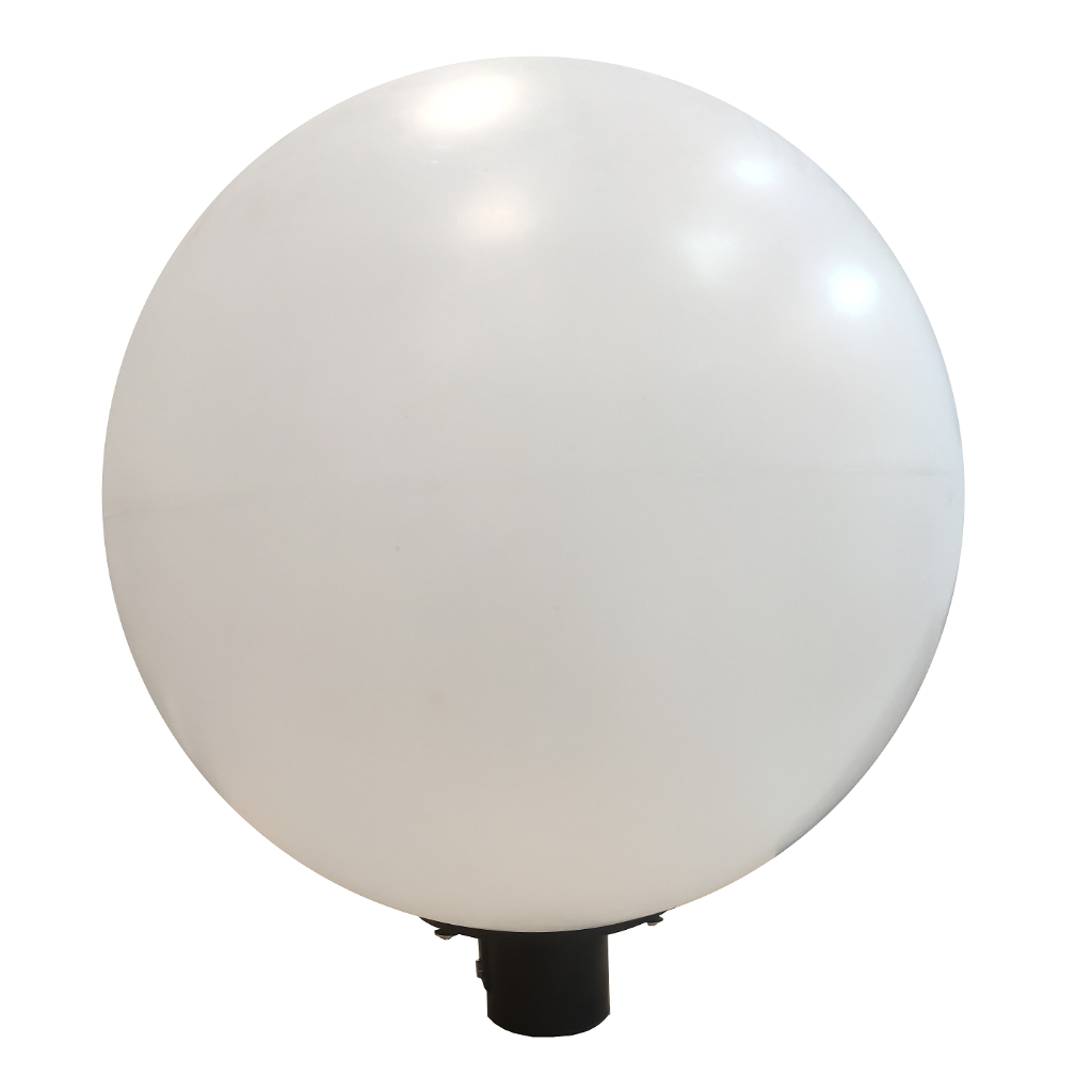 Globo 500mm Com Base 2,5 Polegadas Para Poste Decorativo com Soquete E-27