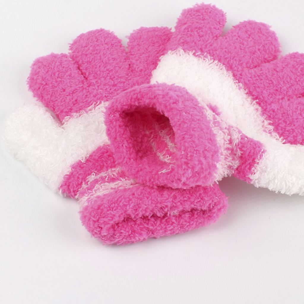 Luva Infantil Pelúcia Unissex Com Dedo e Sem Dedo Quentinha Macia Para Inverno