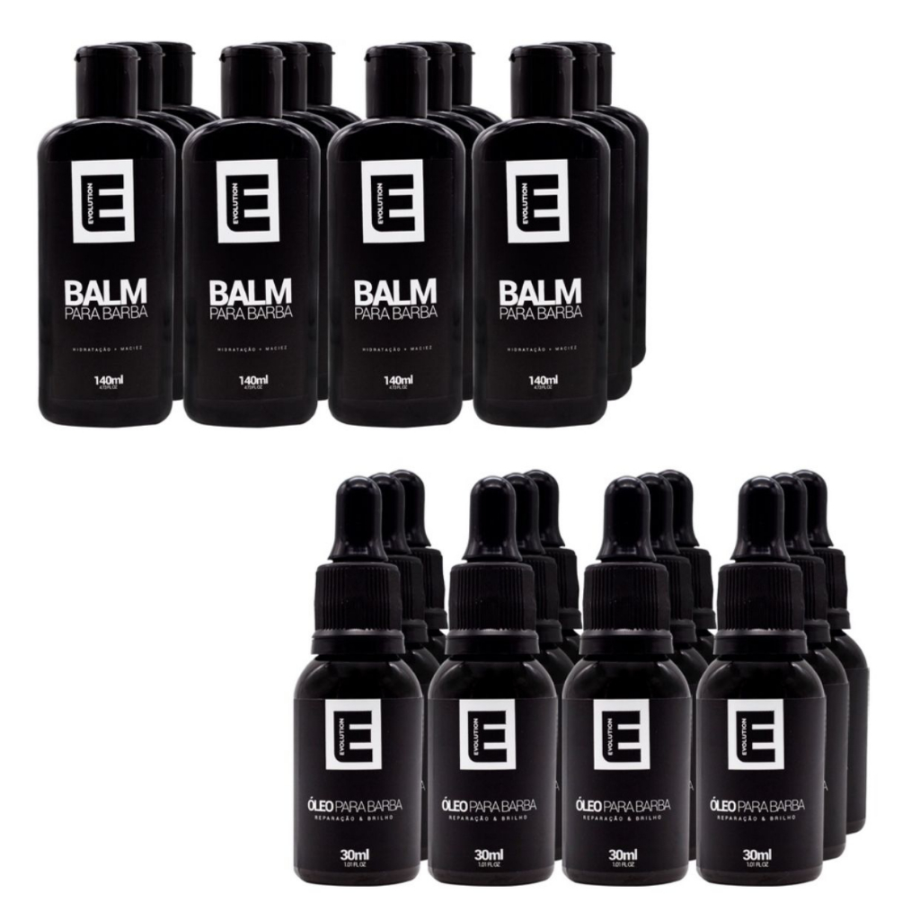 KIT EVOLUTION COM 12 UNIDA BALM PARA BARBA E OELO PARA BARBA 30ML