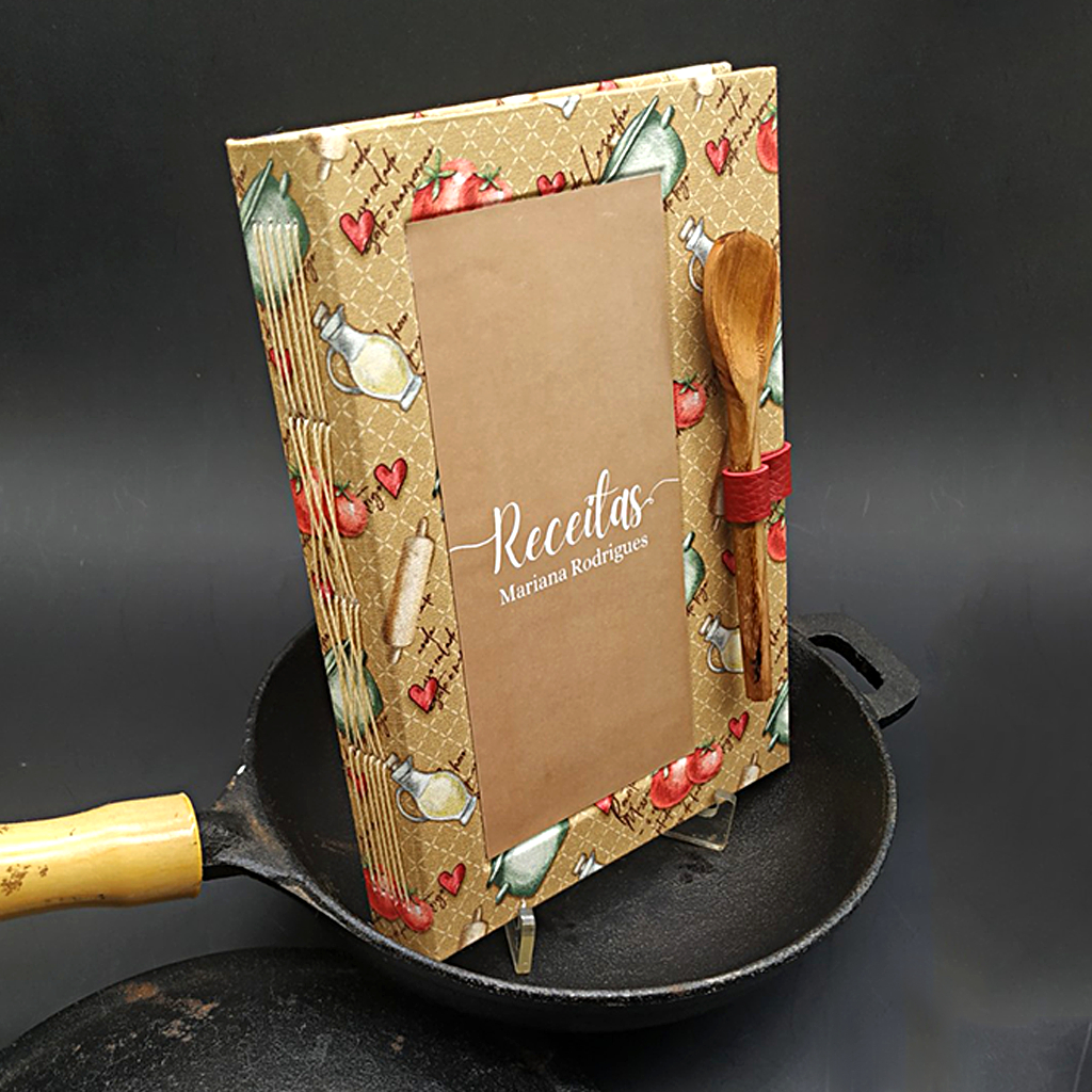 Caderno de Receitas Personalizado com nome | Caderno Artesanal | Presente Especial em Oferta na Shopee