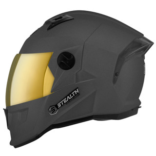 Capacete Moto Feminino Masculino Fechado Pro Tork Stealth Solid Fosco Com Viseira Dourada Lançamento