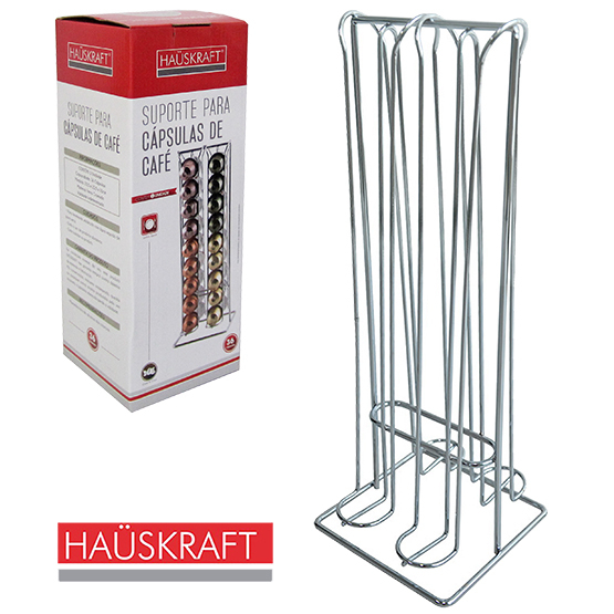 Suporte / Porta Capsulas De Cafe Capsula Nespresso Aramado Hauskraft Para 36 Peças