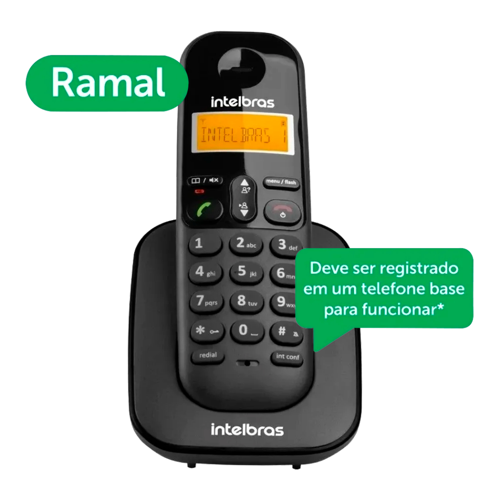 Telefone Sem Fio Ramal Digital Intelbras Ts 311 Preto