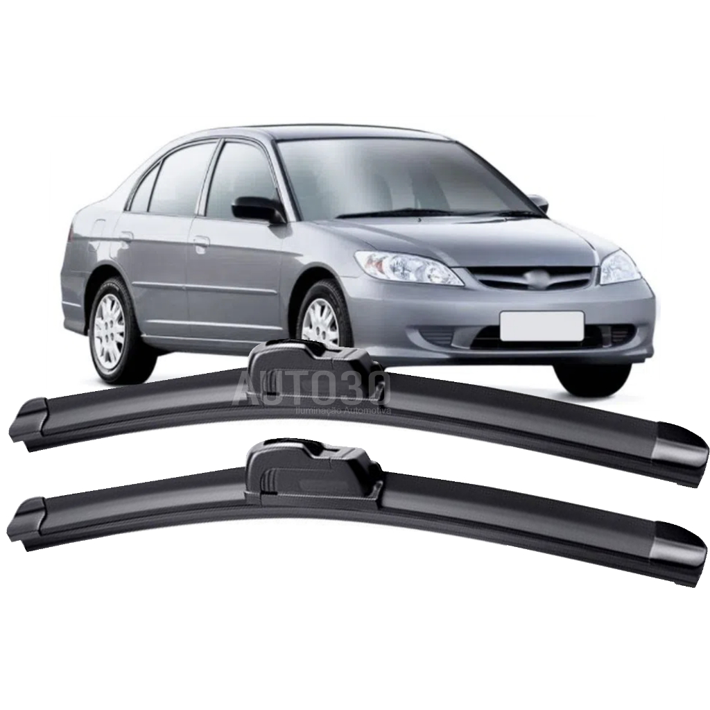 Palhetas Limpador Para-brisa Honda Civic 1996 1997 Ate 2006