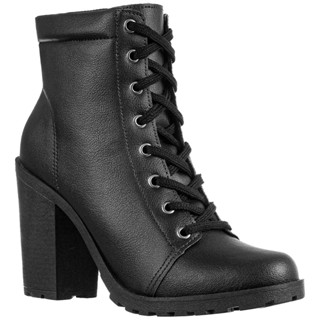 Bota Feminina Coturno Salto Alto Plataforma Tratorado
