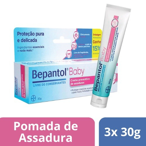 Kit 3 Bepantol Baby 30g - Pomada de Assadura