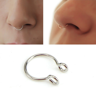 1 Piercing fake falso nariz septo aço cirugico pressão não precisa de furo