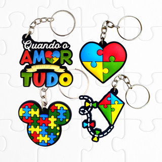 Chaveiro Emborrachado Autismo Autista Alto Relevo em Oferta na Shopee