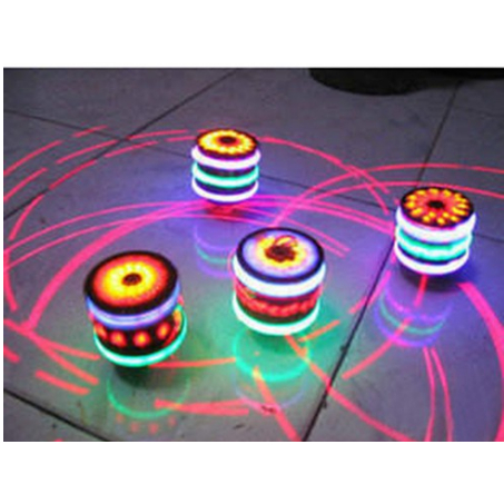 Pião Musical Luminoso Com Luz e Som Lançador Automático DRAGÃO/FUTEBOL, Fanwix