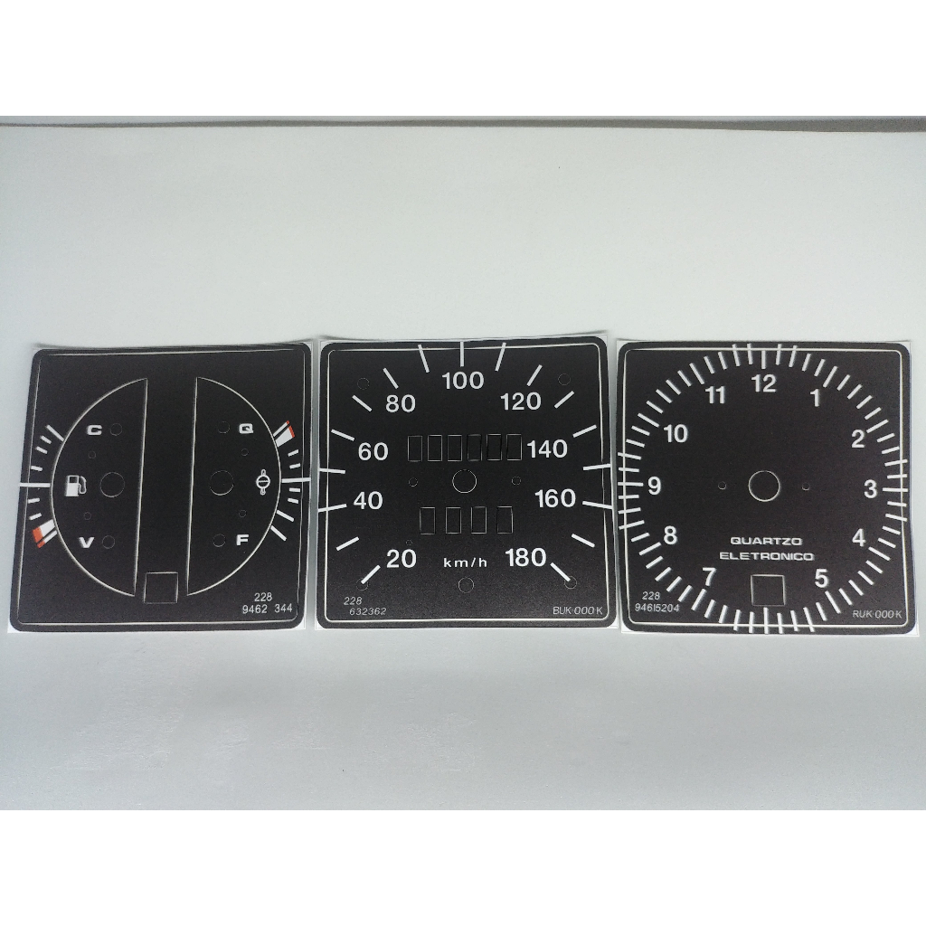 Apliques Painel de Instrumentos Opala / Caravan Linha SilverStar e Comodoro até 1983 - Adesivos p/ Restauração