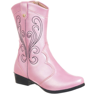Bota Texana Menina Feminina Infantil Saltinho Baixa Médio Cano Longo Country Confortável Moda Atual