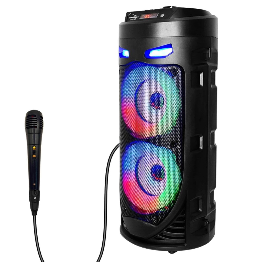 Caixa de som bluetooth grande com microfone RGB Portátil — imagem 1