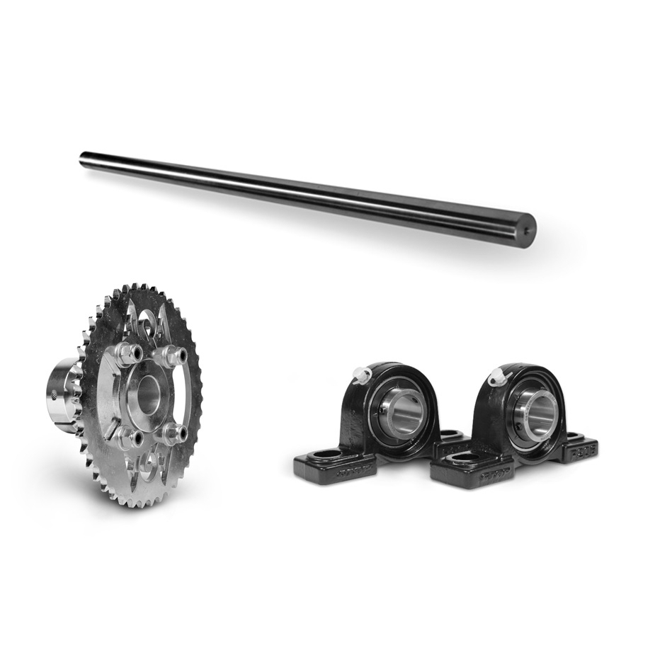 Kit Drift Trike Motorizado, Eixo, Suporte + Coroa E Mancais