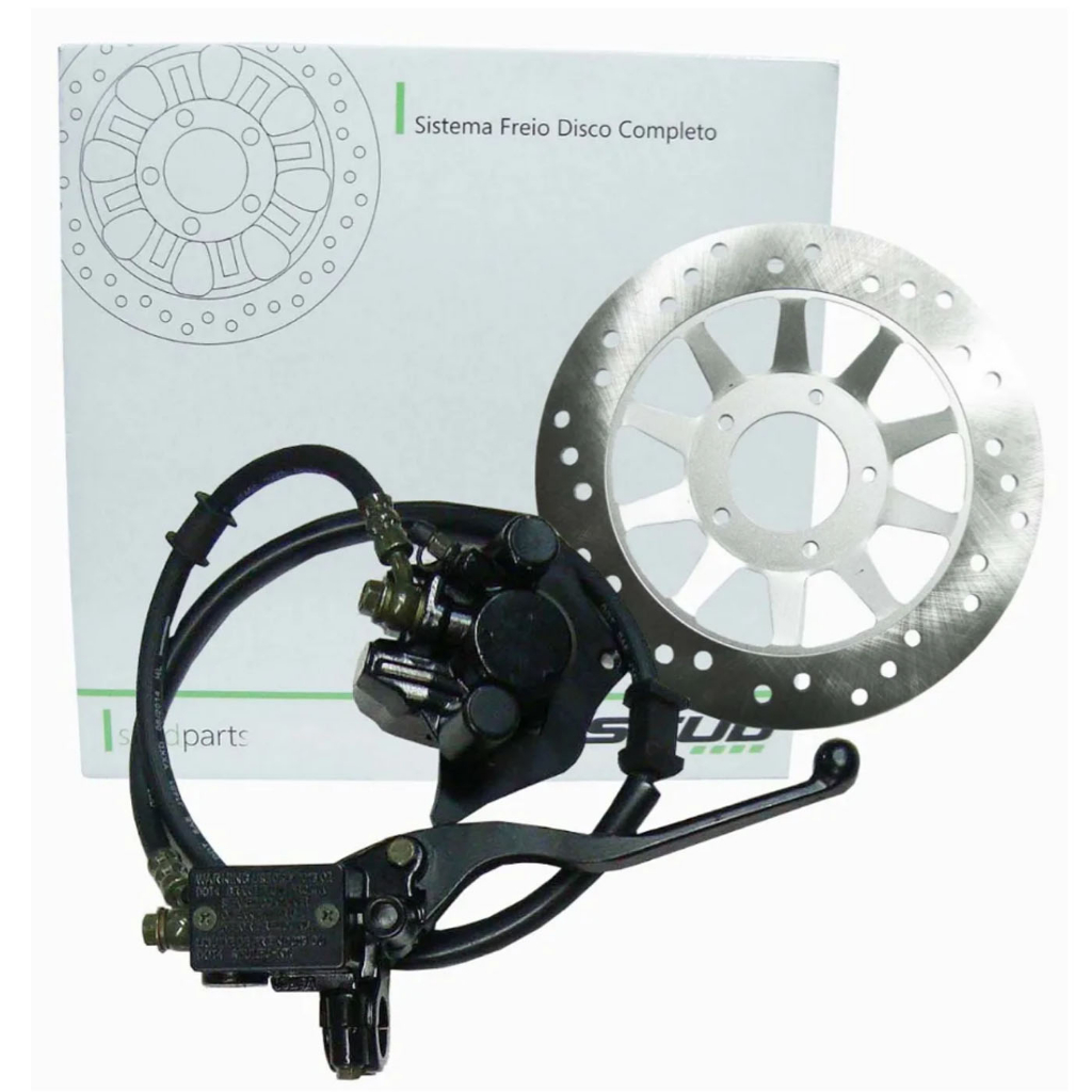 Kit Sistema Freio Titan 150 2004 A 2008 Disco Scud Stilo