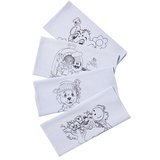 Kit 10 Panos De Prato Copa Desenhado Bainha Premium