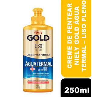 Creme Para Pentear Água Termal - Liso Pleno Niely Gold 250ml em Oferta na Shopee