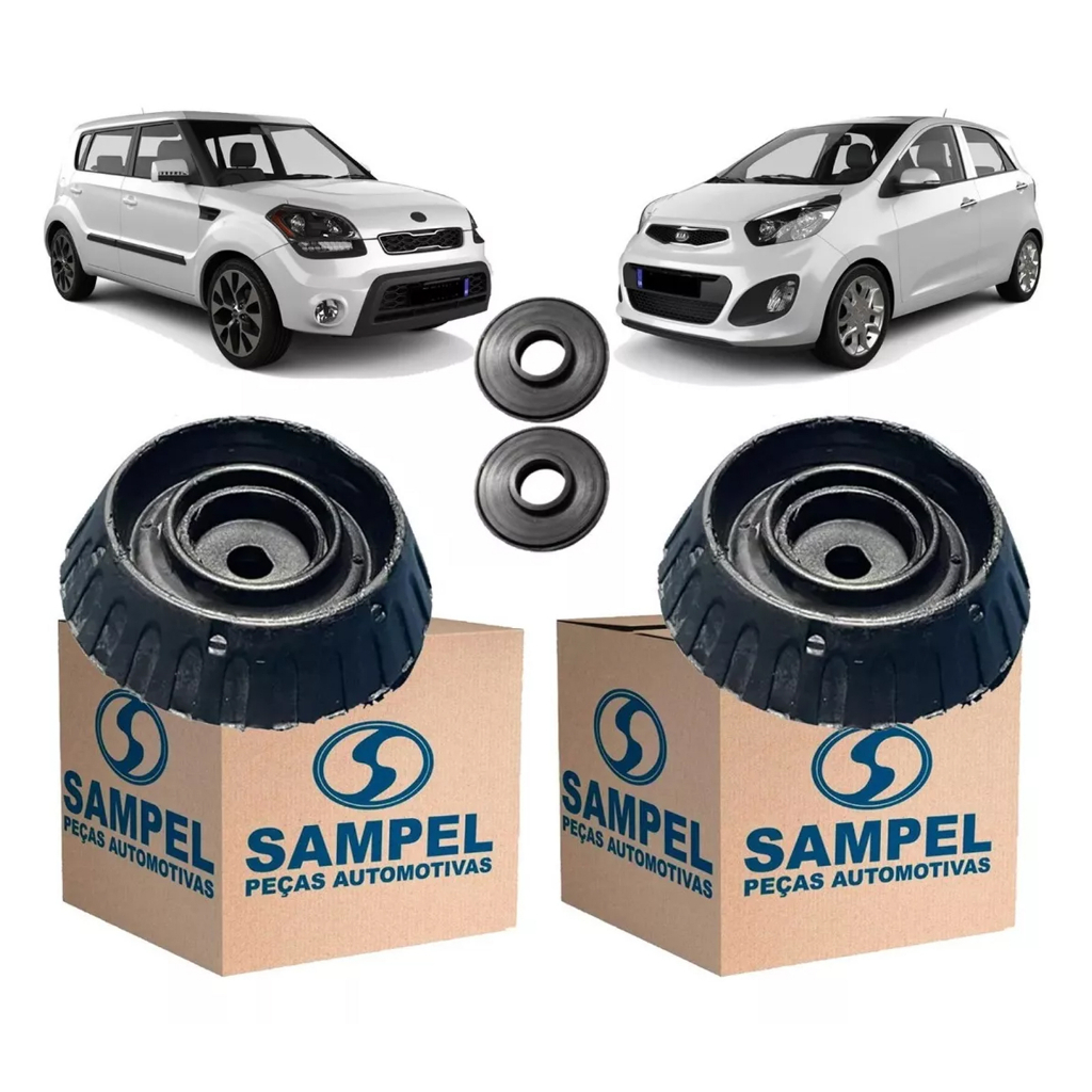 Coxim Sampel + Rolamento Amortecedor Dianteiro Kia Soul 2009 2010 2011 2012 2013 A 2014
