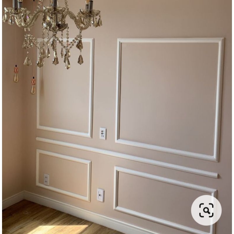 Boiserie Mine, roda meio, divisor de papel de parede. kit com 10 metros.