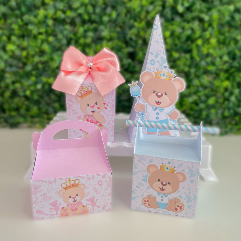Kit de Personalizados Chá Revelação Ursinhos | lembrancinhas | aniversário | Personalizados