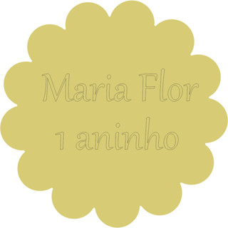 Tag Flor com escrita 3cm 15 unidades acrílico espelhado
