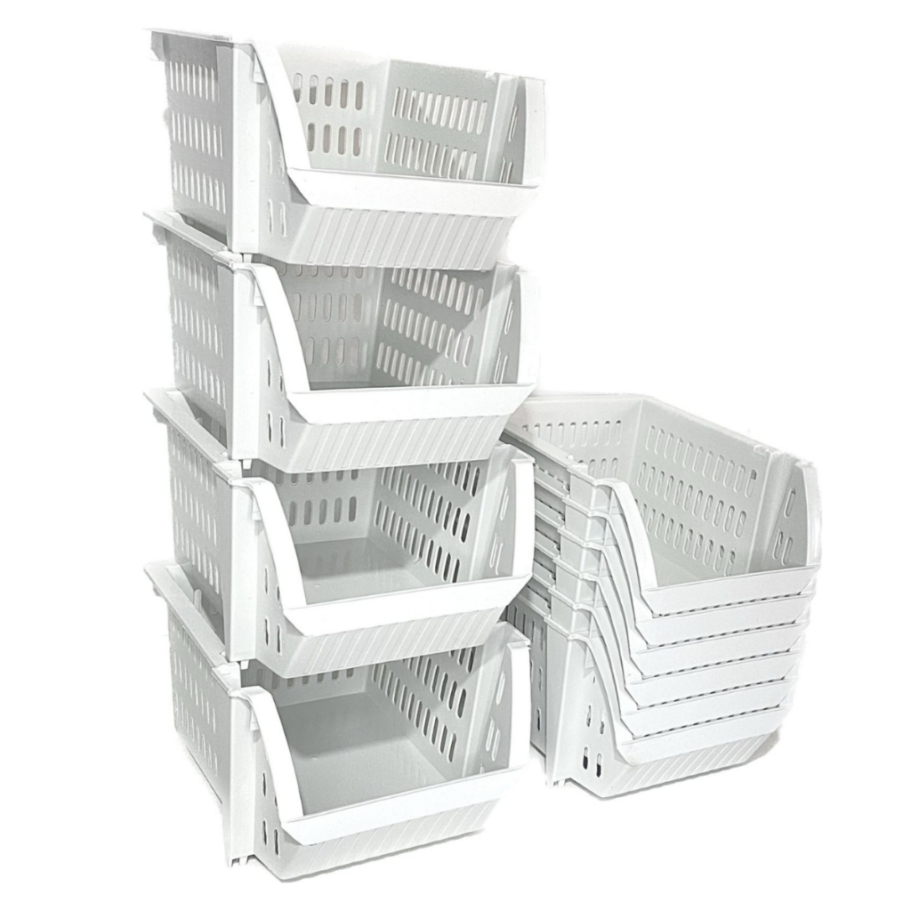 Kit 10 Mini Cesto Organizador Empilhavel Plástico em Oferta na Shopee