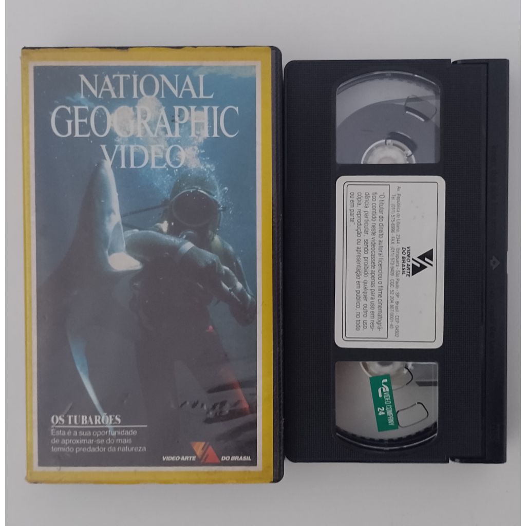 Fita Vhs Original - National Geographic -  Os Tubarões