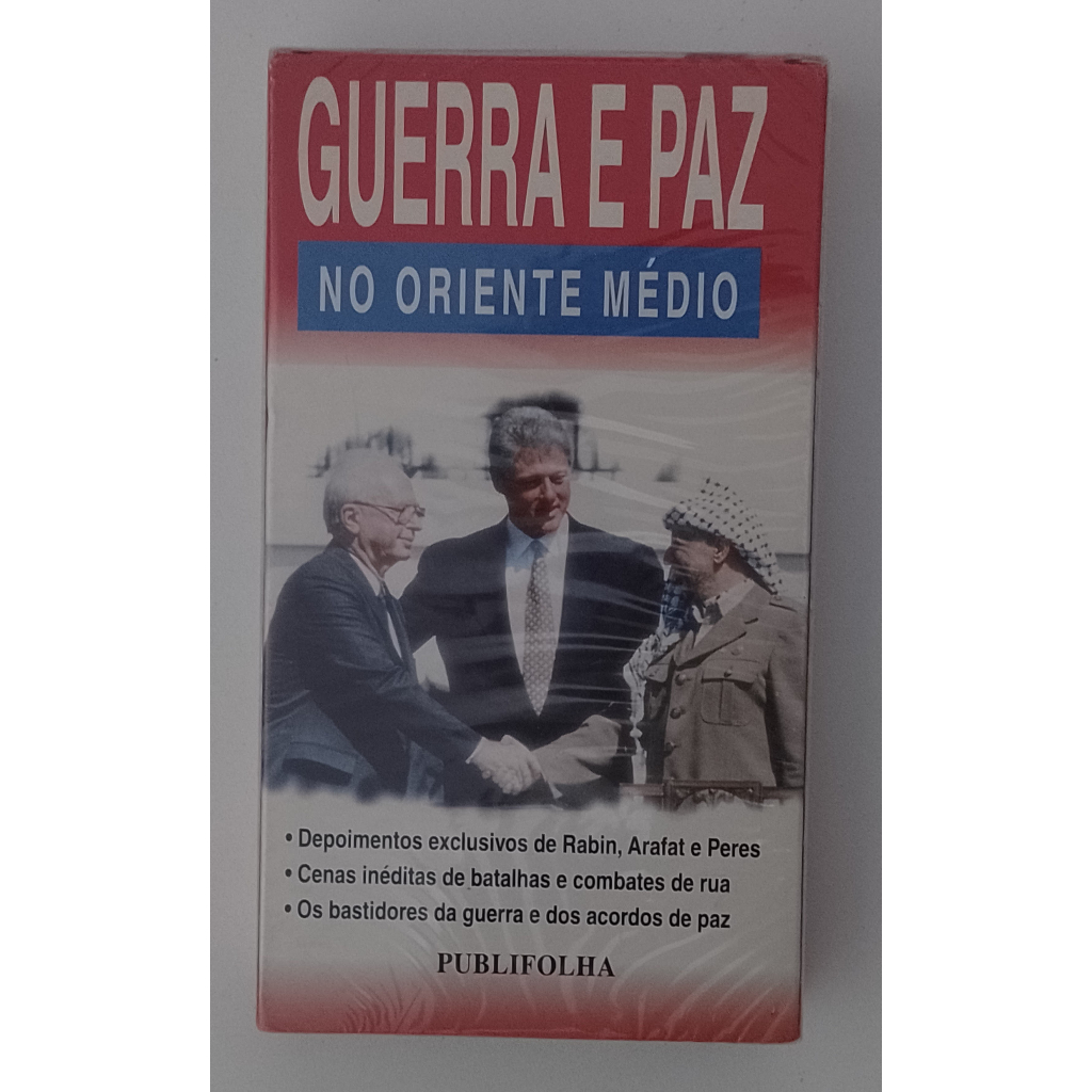 Fita Vhs Original lacrada - Guerra e Paz no oriente médio