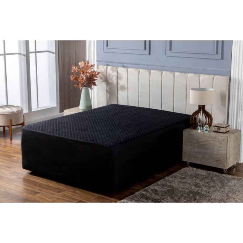 Protetor de Colchão Impermeável Matelado Solteiro para Box conjugado Preto