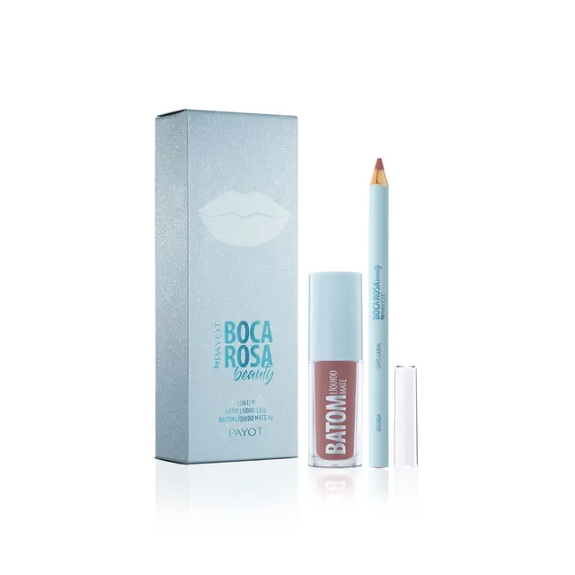 Kit Especial Labios Boca Rosa Beauty by Payot: Lapis + Batom - Mate - dias da semana