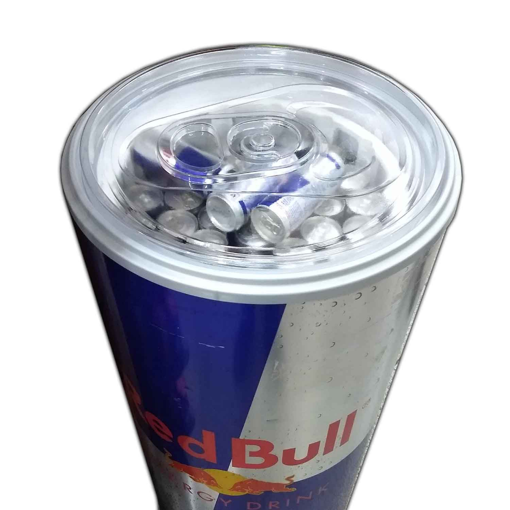 Tampa de acrílico compatível para geladeira RED BULL 80 latas