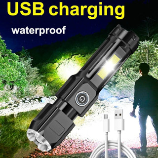 Lanterna  LED Potente USB Recarregável 18650 Led Portátil Com Zoom Uso Externo MT041-1 - 23