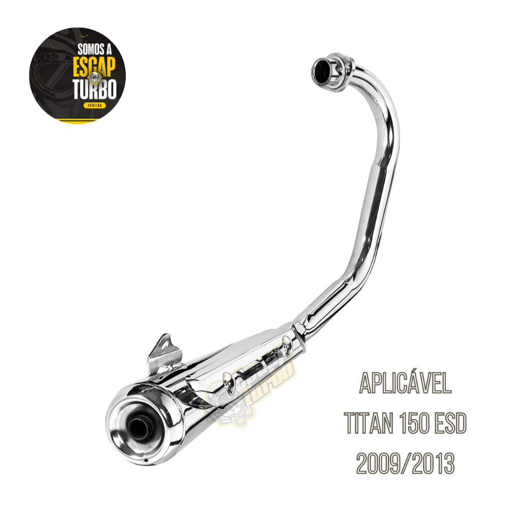 Escapamento Titan 150 Esd 2009/2013 Mini Turuna C/ Protetor