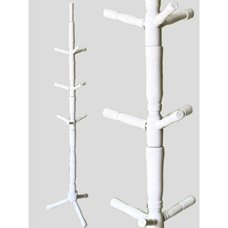 Cabideiro de chao BRANCO Mancebo Arara De Roupas 10 Ganchos Em Madeira em Oferta na Shopee