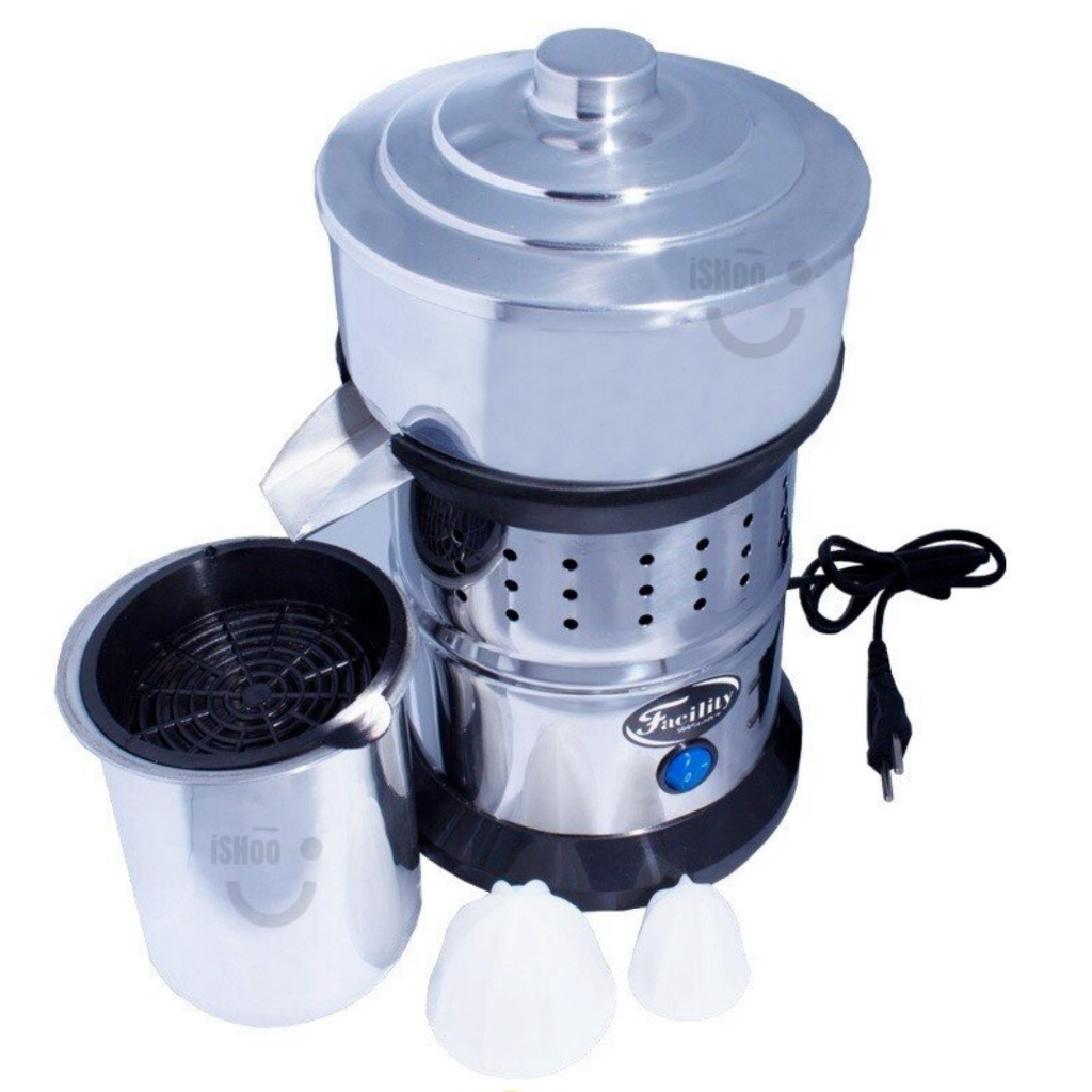 Extrator e Espremedor Inox Industrial Frutas Laranja Sucos Profissional + Copo 700 ml