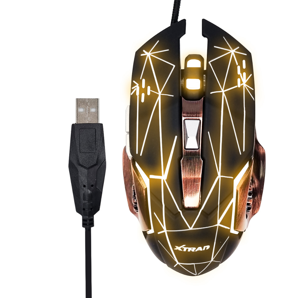 Xtrad Mouse Gamer Profissional LED RGB 3200 DPI XD-X9