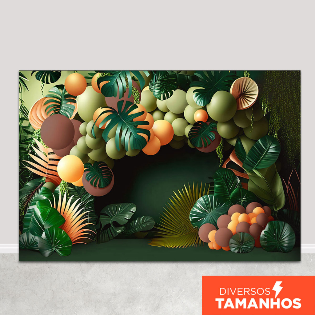 Fundo Fotográfico Floresta Cenário Smash The Cake 3D Painel Em Tecido Sublimado - FFC-844 em Oferta na Shopee
