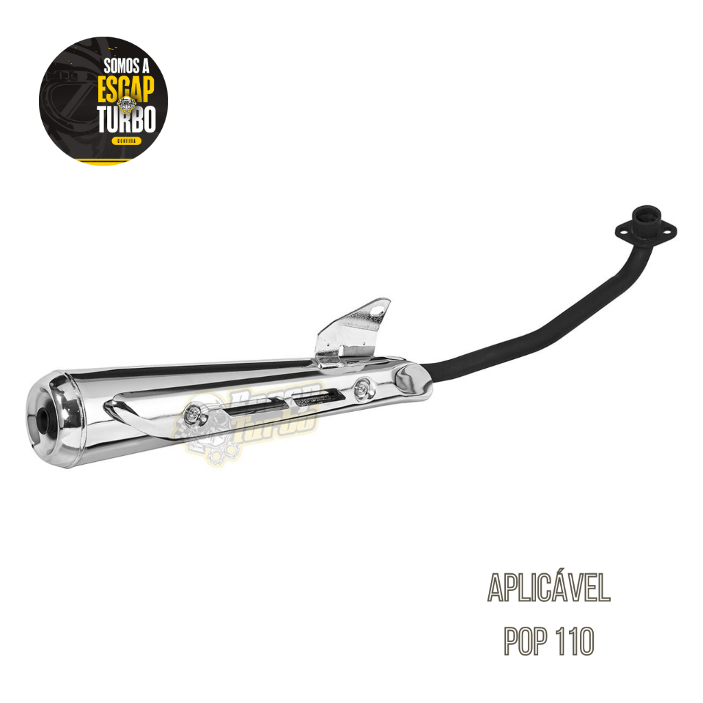 Escapamento Pop 110 Modelo Mini Turuna C/ Protetor Fortuna