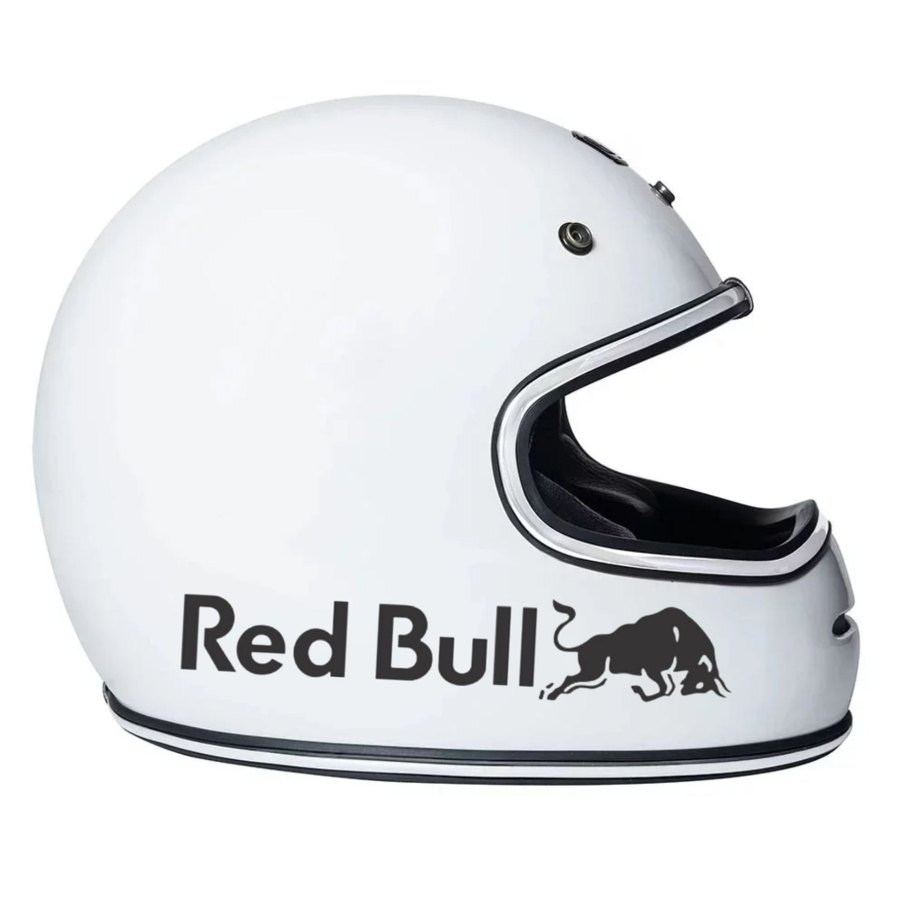 Kit com 02 Adesivos Red Bull par para capacete e moto