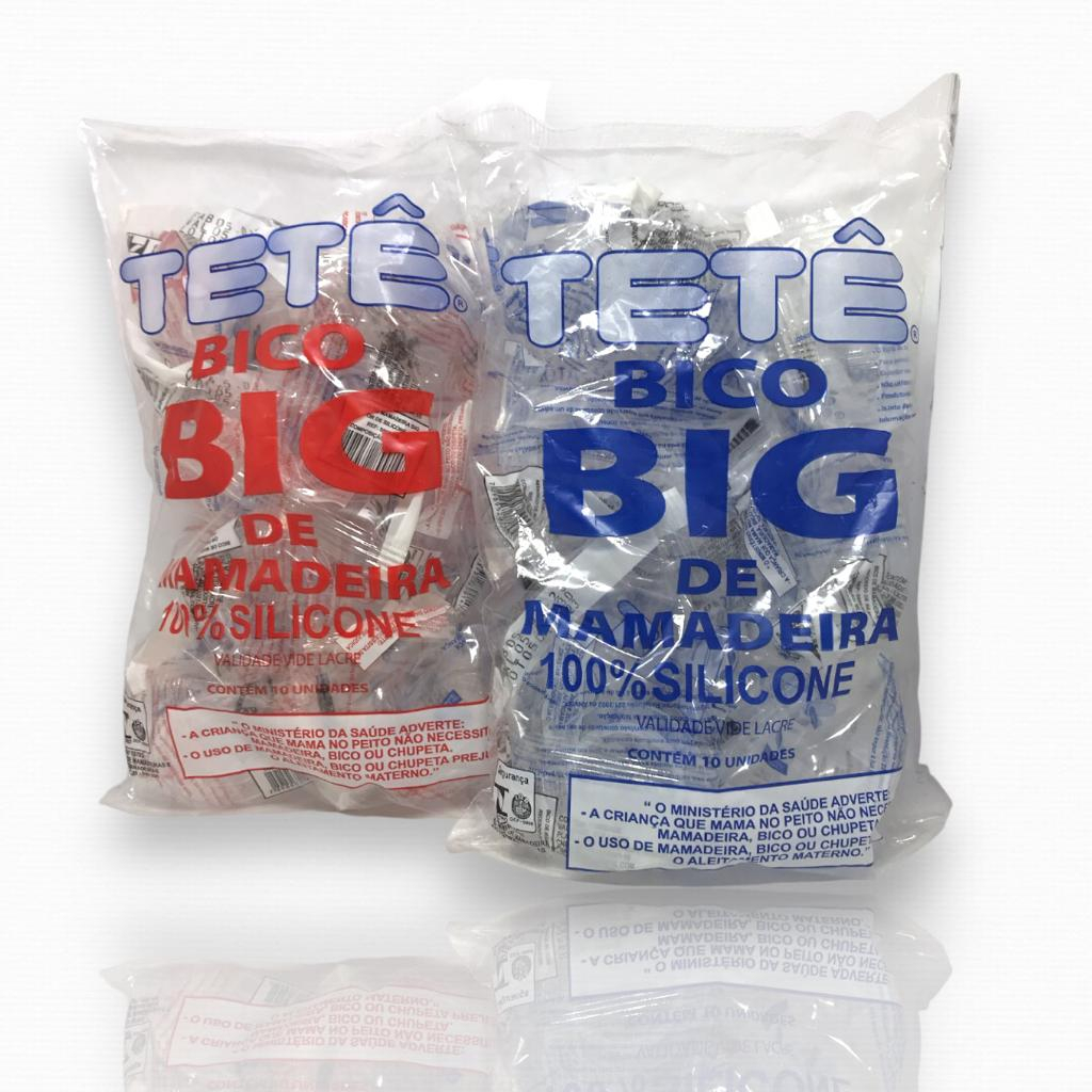 Bico BIG de mamadeira Redondo ou Ortodôntico c/10 un. Silicone (0008) em Oferta na Shopee
