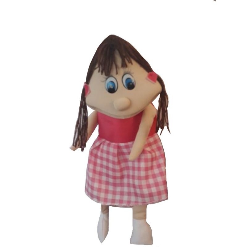 Fantoche grande de mão Menina de espuma