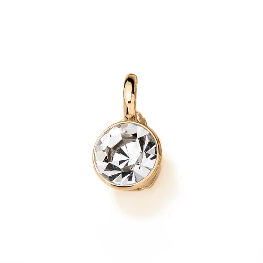 Pingente Rommanel solitário Com Cristal 7mm Ponto de Luz 541496 em Oferta na Shopee