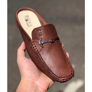 Mule Mocassim Sergio k Couro Legítimo Confortável Casual
